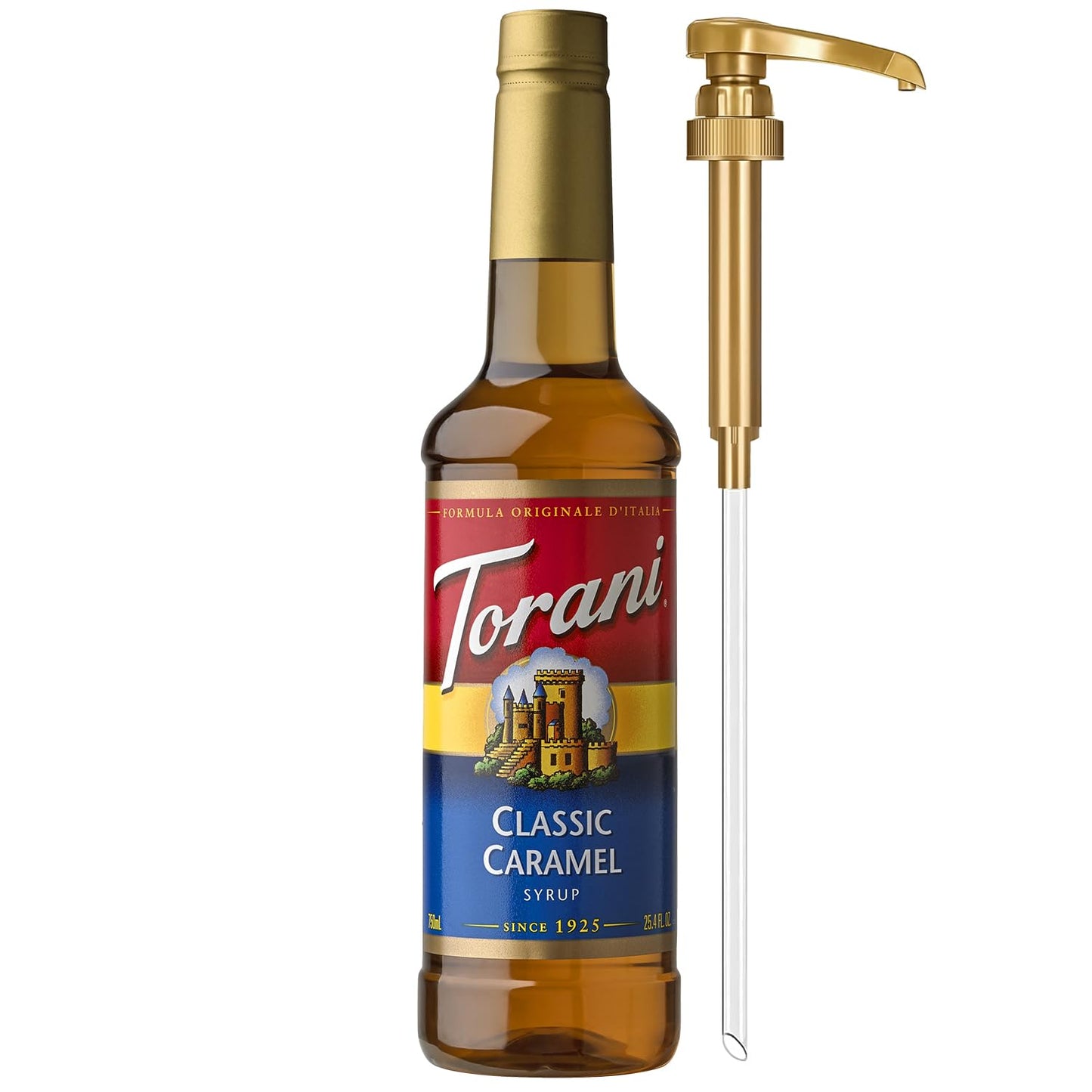 Torani_Coffee_Syrup,_Classic_Caramel_Flavored_Syrup_for_Drinks,_Pump_Included,_25.4_Fl_Oz