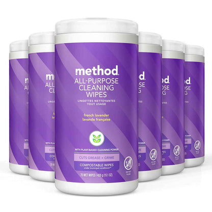 Method All-Purpose Cleaning Wipes, Multi-Surface, Compostable, 70 Count