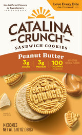 Catalina Crunch Protein Cookies, 4g Protein per Serving | Low-Sugar Sandwich Cookies | Gluten Free, Vegan | Keto Dessert Snacks - Chocolate Mint, 5.9 oz. (14 Count)