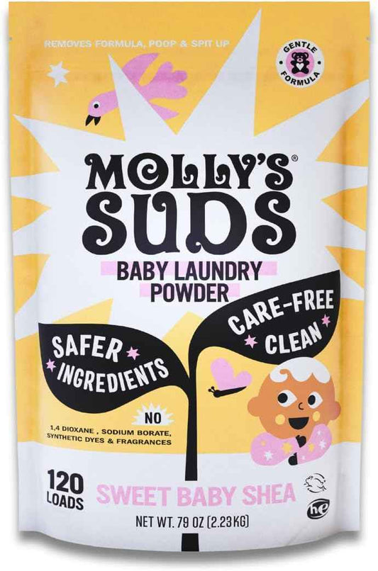 Molly's Suds Baby Laundry Detergent Powder | Removes Formula, Poop & Spit-Up Stains | Extra Gentle for Newborns