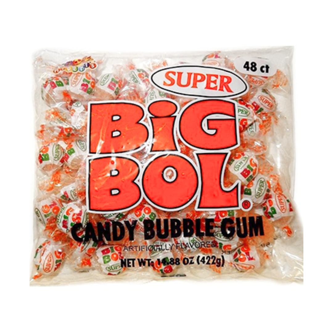 ALBERT&amp;#39;S Candy Super BIG BOL Candy Bubble Gum, 12g Per Piece, 48 count (1-Pack)