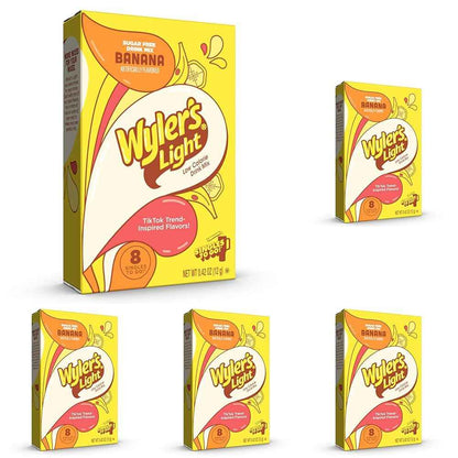 Wyler's Light Singles To Go Powder Packets, Water Drink Mix, Watertok Banana, 8 Count