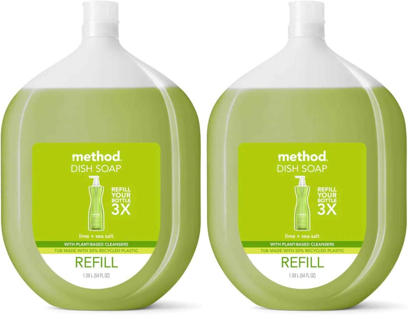 Method Dish Soap, Lime + Sea Salt, Tough on Grease