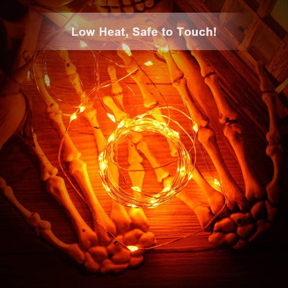 BrizLabs_Orange/Purple_Halloween_Lights,_19.47ft_60_LED_Orange_Fairy_Lights_String,_2_Modes_Battery_Halloween_String_Light,_Indoor_Silver_Wire_Twinkle_Light_for_Christmas_Thanksgiving_Party_Carnival_Decor