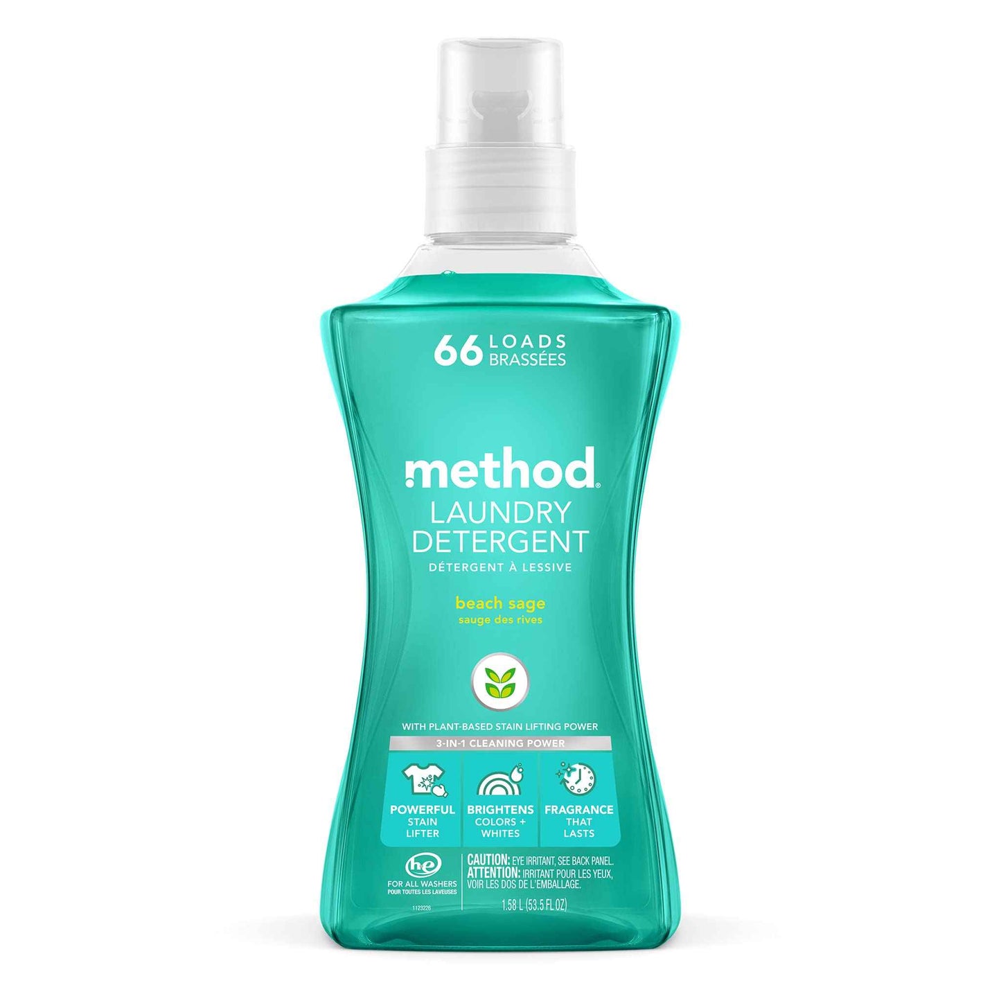 Method Liquid Laundry Detergent; Stain Remover; 66 Loads per 53.5 fl oz bottle