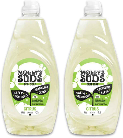 Molly's Suds Liquid Dish Soap | Clean, Simple Ingredients | Extra Scrubbing Power