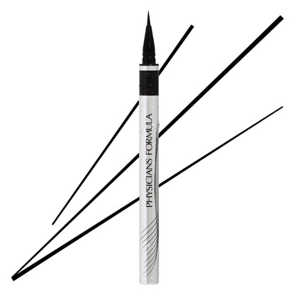 Physicians Formula Eye Booster Super Slim Liquid Eyeliner, Waterproof Precision with a Lash-Boosting Complex, Natural Finish, &amp;amp; Sensitive Skin Approved, Cruelty-Free &amp;amp; Vegan -Ultra Black
