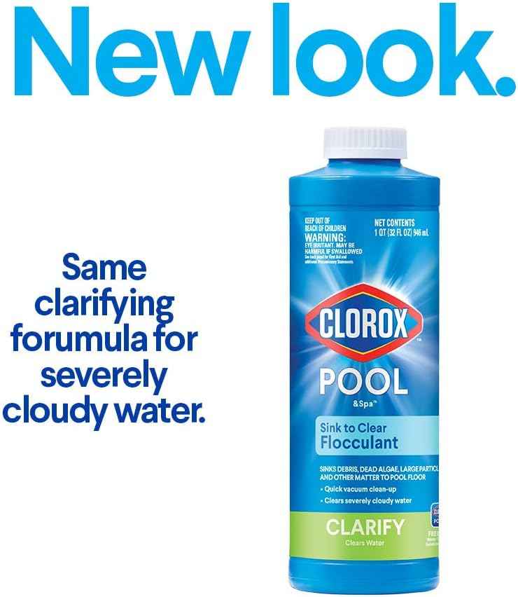 Clorox® Pool&Spa™ Swimming Pool Sink to Clear Flocculant, Sinks Debris, Dead Algae, Large Particles & Other Matters to Pool Floor