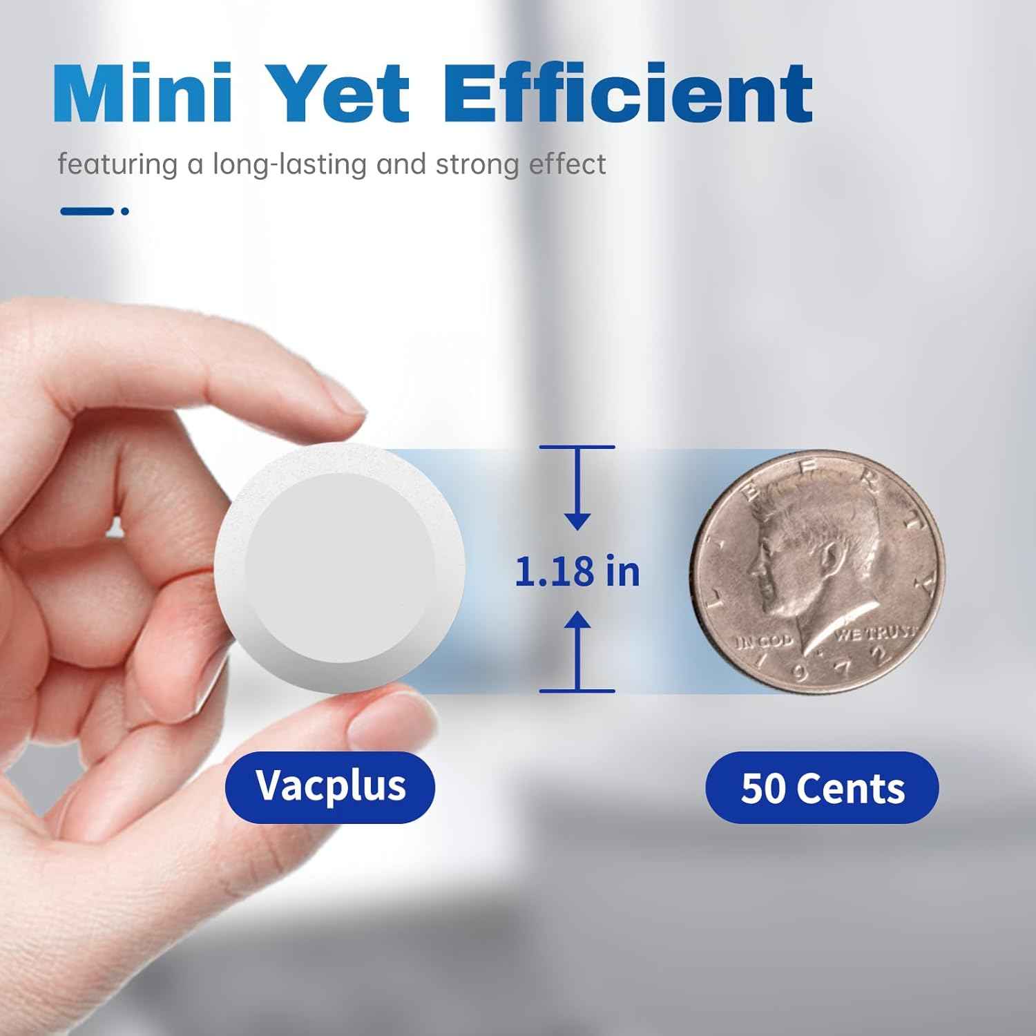 Vacplus Toilet Bowl Cleaner Tablets, Automatic Toilet Bowl Cleaners with Bleach for Deodorizing and Descaling, Bathroom Cleaner Against Tough Stains