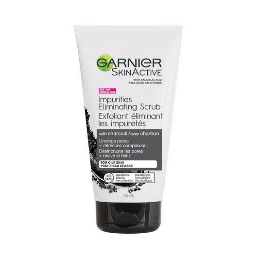 Garnier_SkinActive_Charcoal_Blackhead_Eliminating_Scrub,_5_Fl_Oz_(150mL),_1_Count_(Packaging_Mary_Vary)