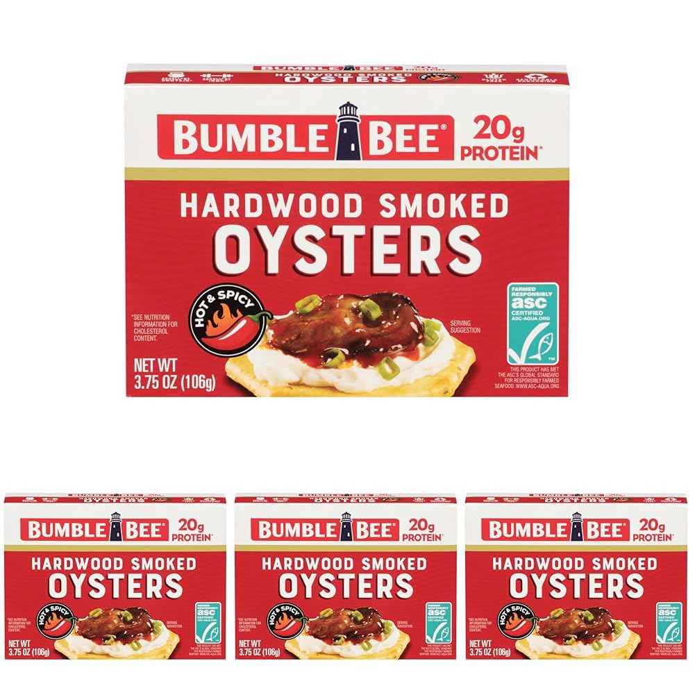 Bumble Bee Premium Select Canned Oysters, Can - Ready to Eat - 14g Protein per Serving - Gluten Free