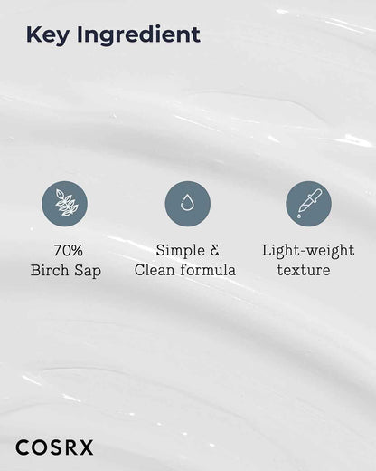 COSRX Oil Free Lotion with Birch Sap, Daily Acne Facial Moisturizer, Hydrating Moisturizer for All Skin Types, Korean Skin Care, 3.38 fl.oz / 100ml