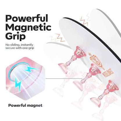 Modelones Nail Stand Set, Magnetic Nail Stands for Press ons False Nail Tips Practice Acrylic Holder with 200pcs Sticky Tabs Strong Metal Base Painting Display DIY & Salon Use Beginner Supplies