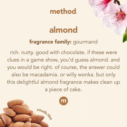 Method Daily Hardwood Cleaner, Almond, Cleans Shelves, Tables and Other Wooden Surfaces While Removing Dust & Grime, 28 Fl Oz