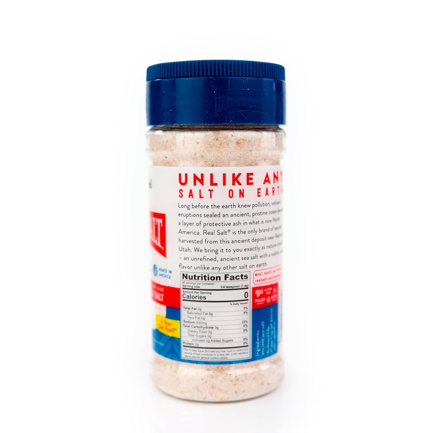 REDMOND_Real_Sea_Salt_-_Natural_Unrefined_Organic_Gluten_Free_Fine,_4.75_Ounce_Shaker_(1_Pack)
