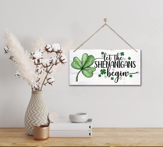 Hanging_St._Patrick's_Day_Wooden_Decor_-_'Let_the_Shenanigans_Begin'_Wall_Art,_Home_&_Door_Sign,_Shamrock_Theme