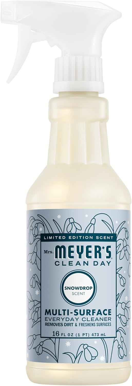 MRS. MEYER'S CLEAN DAY Multi-Surface Everyday Cleaner, Snowdrop Scent, 16 Fl Oz Bottle
