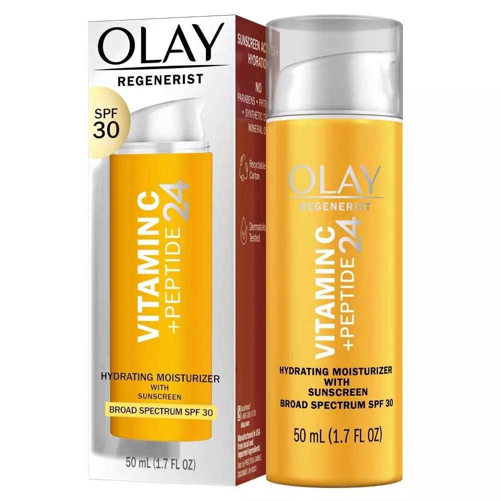 Olay Vitamin C Hydrating moisturizer with sunscreen, SPF 30, 1.7 Oz