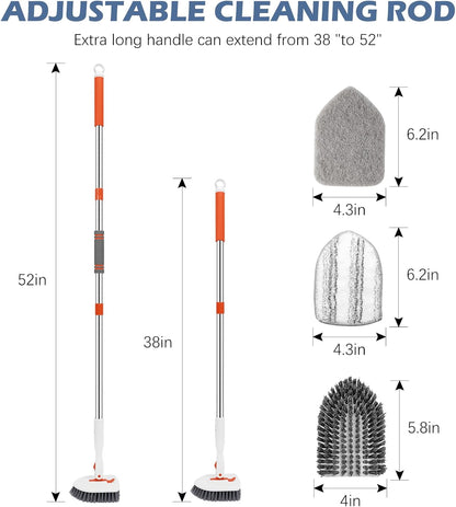 SetSail_Floor_Scrub_Brush,_3-In-1_Tile_Tub_Floor_Scrubber_with_52-inch_Adjustable_Long_Handle_Shower_Cleaner_and_3_Detachable_Replacement_Brush_Heads_for_Cleaning_Bathroom_Kitchen_Walls_Tub_Tile