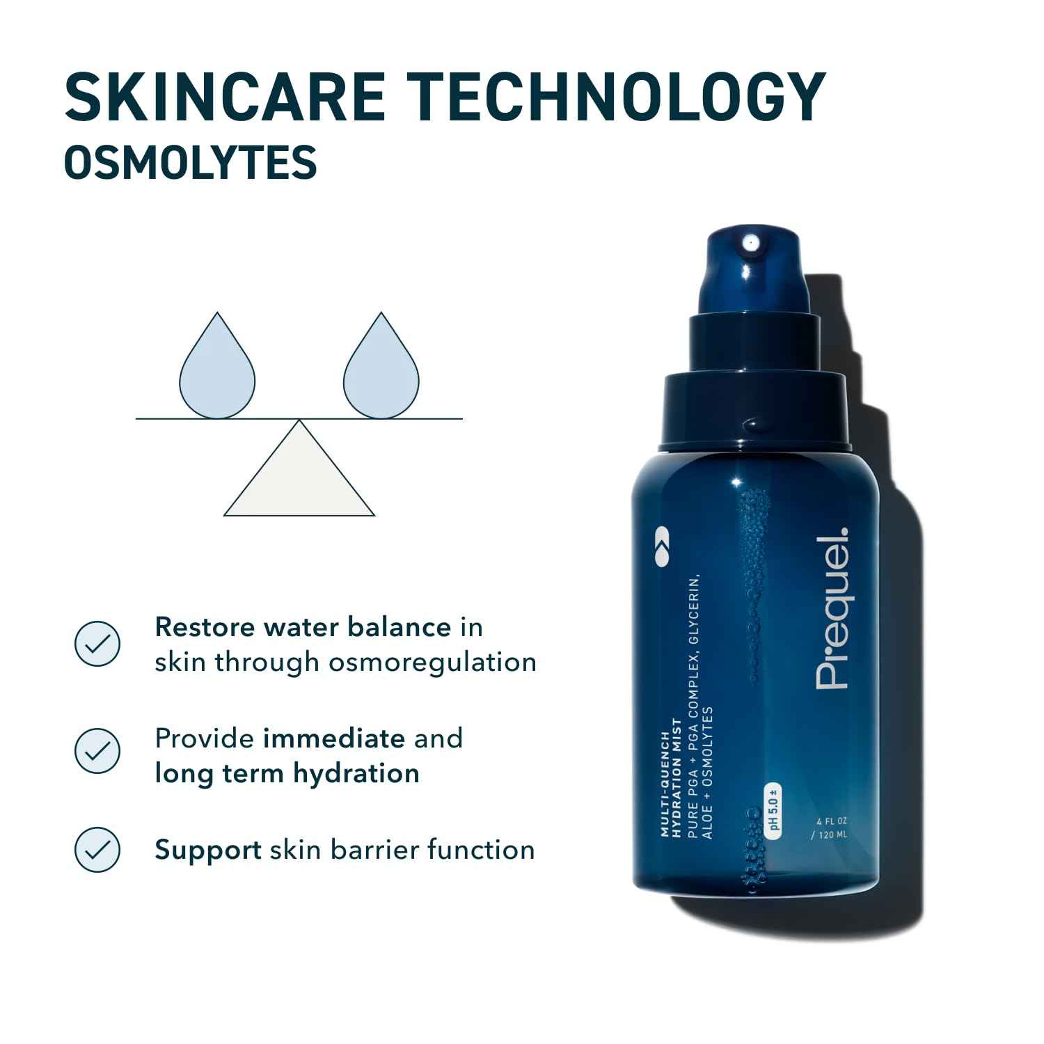 Prequel Skin Multi-Quench Hydration Mist – Moisturizing Face Spray with Plumping PGA Complex, Glycerin, Aloe & More – Hydrating Facial Spray with Niacinamide for Smoother Skin – Fine Mist Humectant