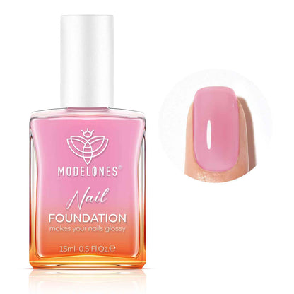 modelones Nail Strengthener, Milky White Nail Polish Nail Repair for Damaged Nails Hardener Air Dry Nail Growth Polish Natural Nail Concealer Foundation Gifts for Women 15ml