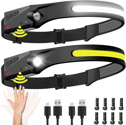 Headlamp_Rechargeable_2PCS,_230°_Wide_Beam_Head_Lamp_LED_with_Motion_Sensor_for_Adults_-_Camping_Accessories_Gear,_Waterproof_Head_Light_Flashlight_for_Hiking,_Running,_Repairing,_Fishing,_Cycling