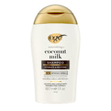 OGX Nourishing + Coconut Milk Moisturizing Shampoo, Hydrating & Restoring Shampoo Moisturizes for Soft Hair After the First Use, Paraben-Free, Sulfate-Free Surfactants
