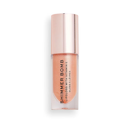 Makeup Revolution, Shimmer Bomb Lip Gloss, Infused With Vitamin E, Shimmery Finish, Available In 6 Shades, Starlight, 4.5ml