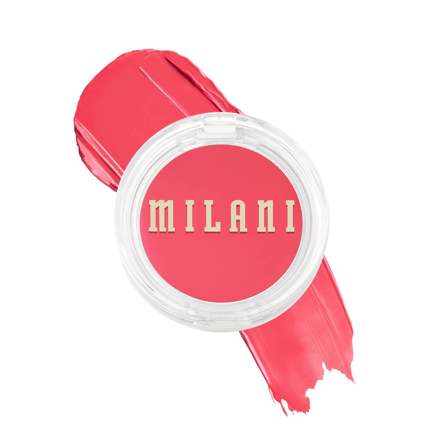 Milani Blush Makeup – Cheek Kiss Cream Blush for Cheeks, Buildable Cream-to-Gel Blusher &amp;amp; Lip Tint, Dewy Natural Color, Hydrating - Coral Crush