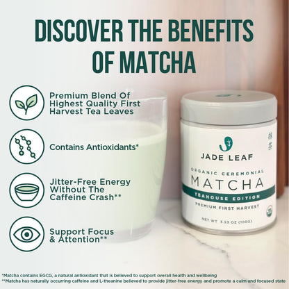Jade_Leaf_Matcha_Organic_Ceremonial_Grade_Matcha_Green_Tea_Powder_-_100%_Pure_Japanese_First_Harvest_Green_Tea_for_Ceremonies,_Usucha,_Lattes_100g_/_3.53_Ounce_Pouch_(Pack_of_1)