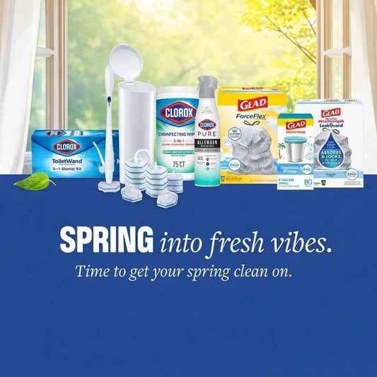 Clorox Disinfecting Cleaning Wipes for Spring Cleaning & Allergy Season, Bleach Free, Fresh Scent and Crisp Lemon, 75 Count Each, Pack of 2