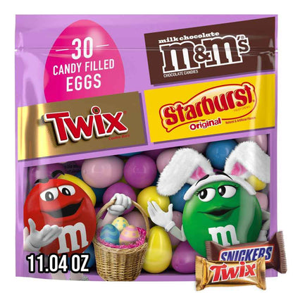 M&M'S, SKITTLES Original, SNICKERS, MILKY WAY & STARBURST Chocolate and Fruity Easter Candy for Easter Baskets and Eggs, 27.27 Ounce Bag