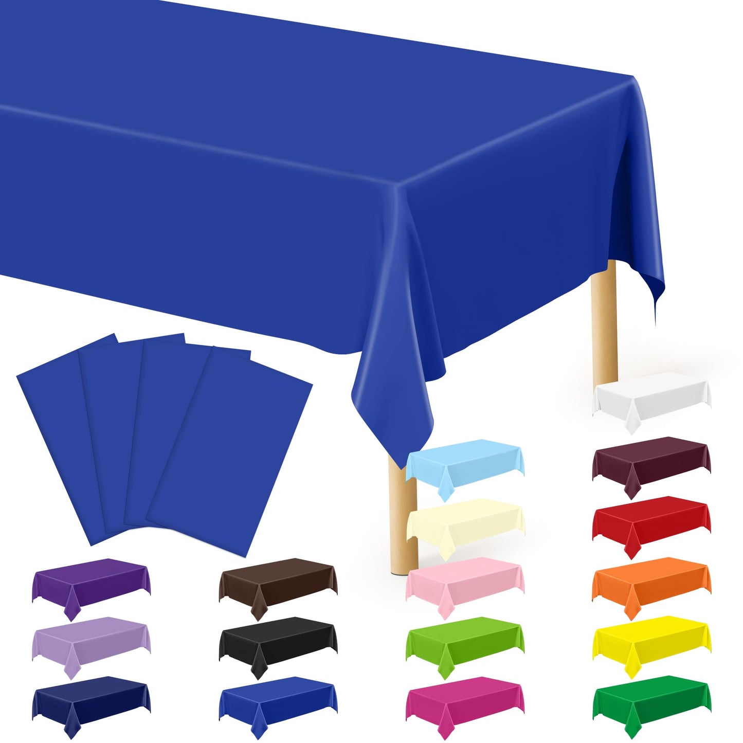 Blue - 4pcs 54x108 in