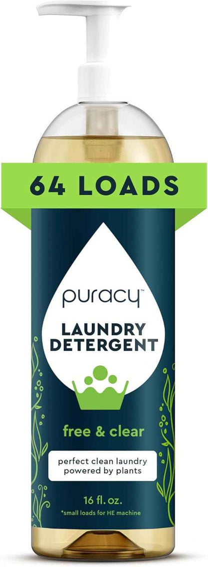 Puracy Laundry Detergent - Enzyme-Powered Liquid Laundry Detergent Concentrate, Natural Laundry Detergent