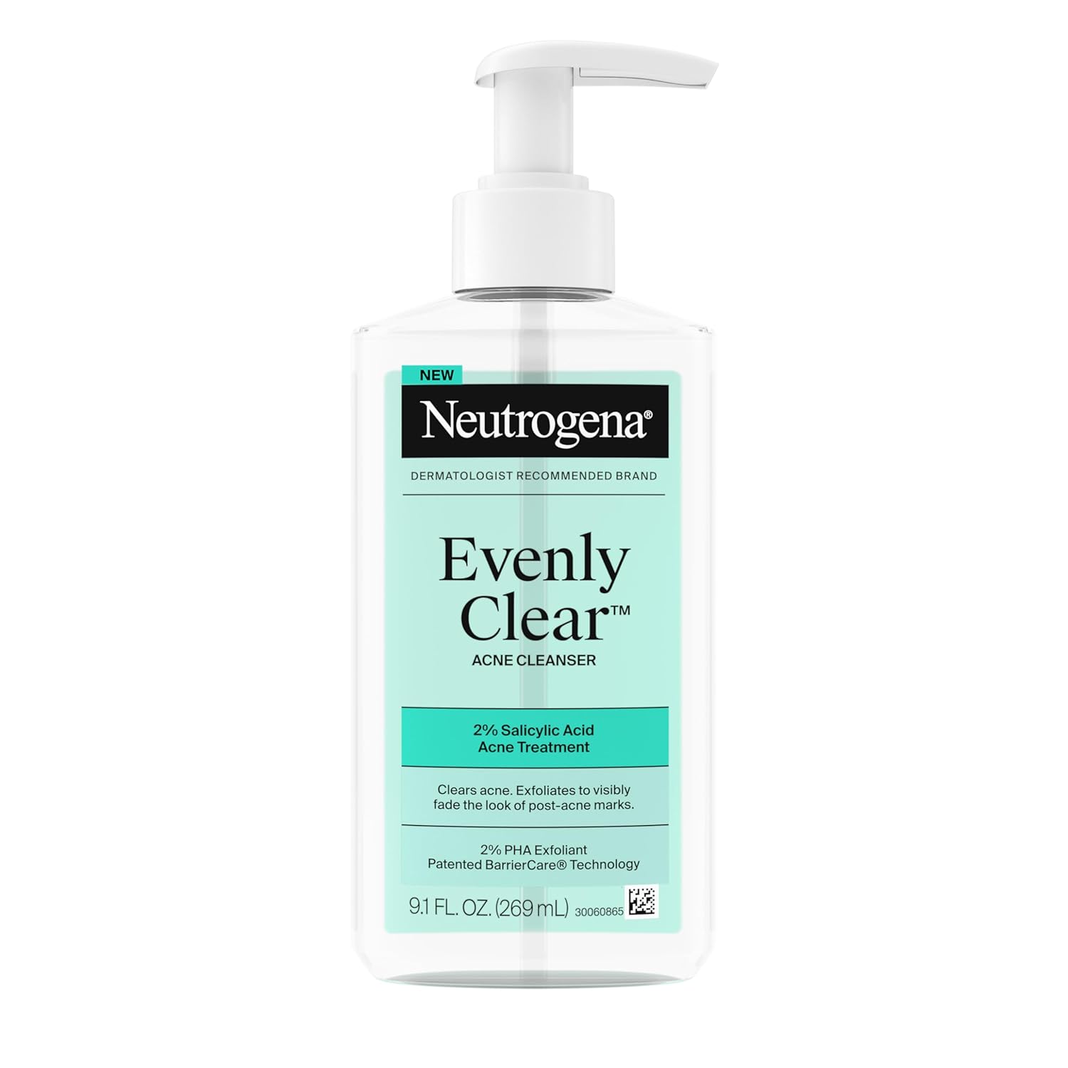 Neutrogena_Evenly_Clear_Acne_Cleanser_with_2%_Salicylic_Acid_&_2%_PHA_Exfoliant,_Gentle_Foaming_Face_Wash_Clears_Clogged_Pores_&_Blackheads_While_Visibly_Fading_Look_of_Post-Acne_Marks,_9.1_fl._oz