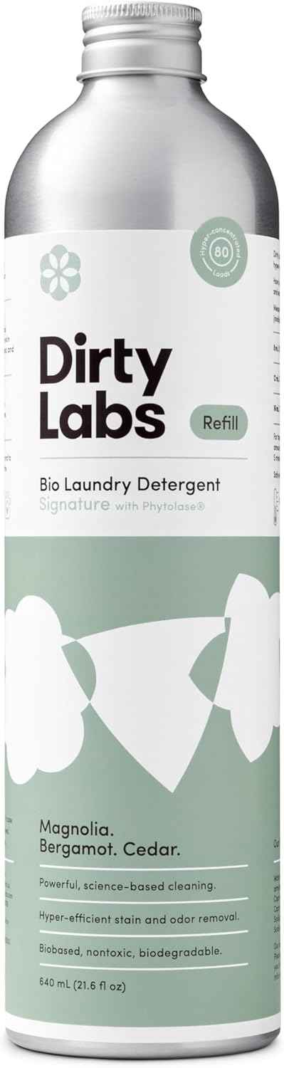 Dirty Labs | Bio-Liquid Laundry Detergent Hyper-Concentrated High Efficiency & Standard Machine Washing Nontoxic, Biodegradable Stain Odor Removal