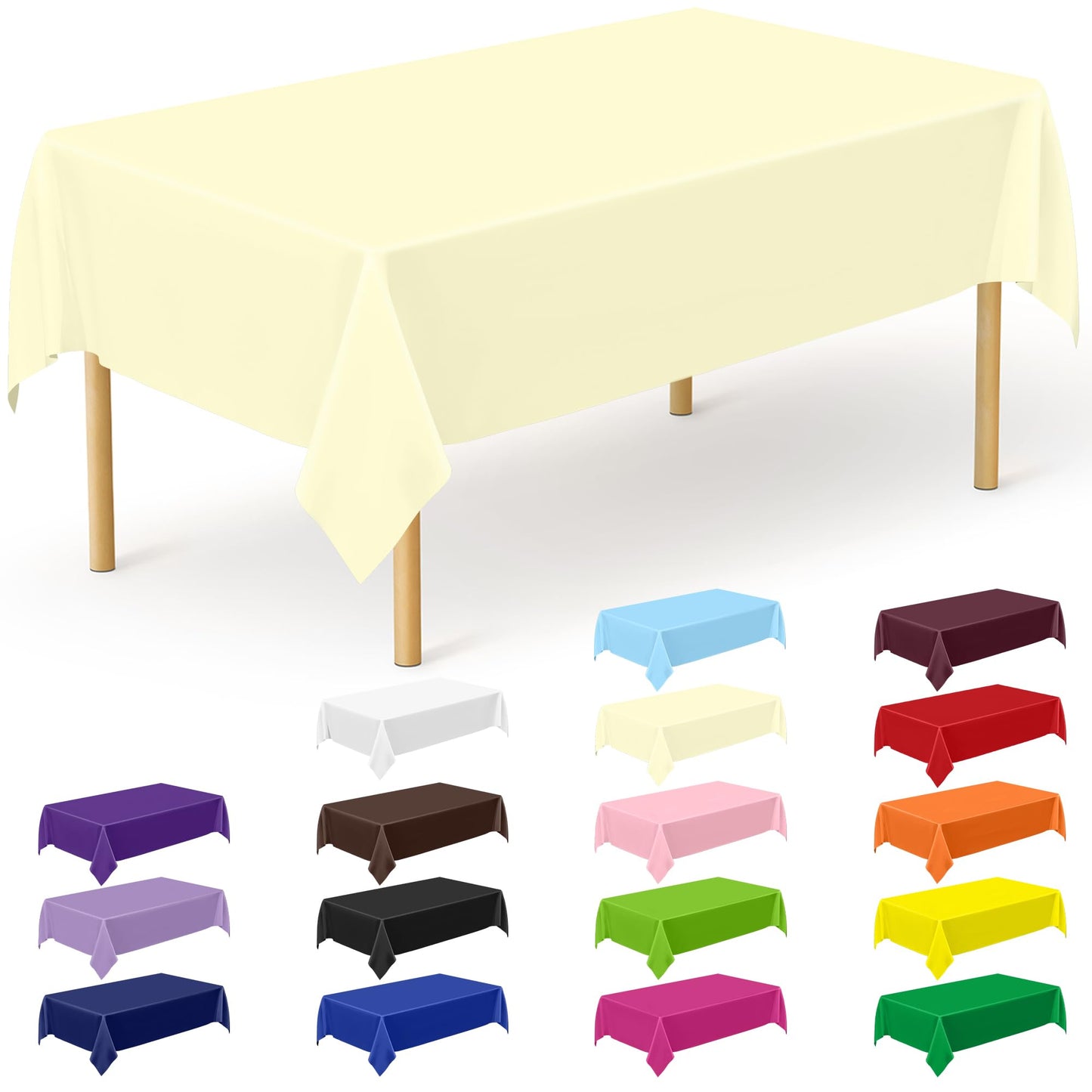 Ivory - 12pcs 54x108 in