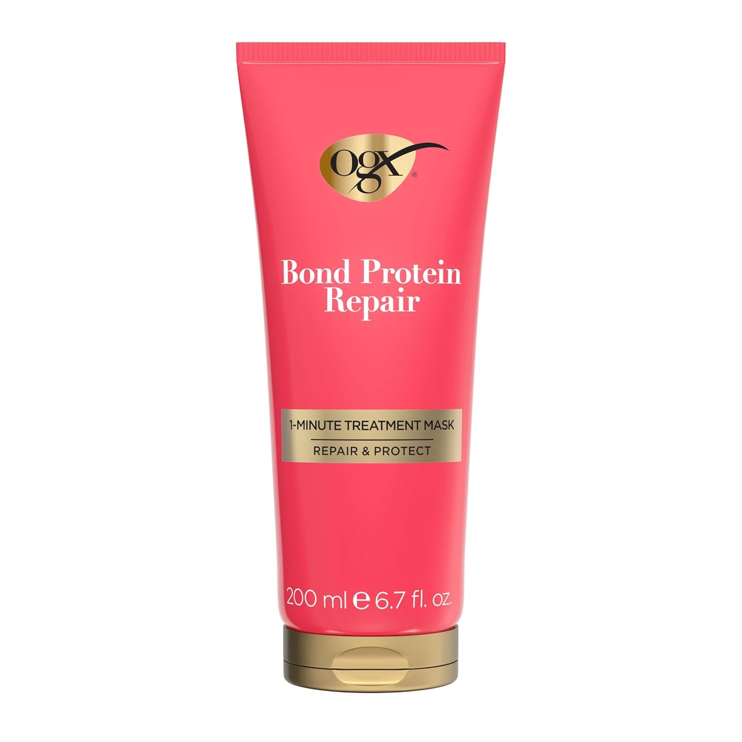 OGX_Repair_&_Protect_Bond_Protein_Repair_1-Minute_Treatment_Mask,_Deep_Conditioning_Hair_Mask_Rapidly_Repairs_for_Shiny,_Smooth_Hair_That_Lasts_Between_Washes,_6.7_fl._oz