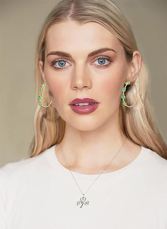 Holiday_Hoop_Earrings_for_Women_Girl_Glitter_Festive_Enamel_Green_Shamrock_Charm_Hoops_for_Mardi_Gras_St._Patrick's_Day_Jewelry_Gifts_for_Party_Carnival