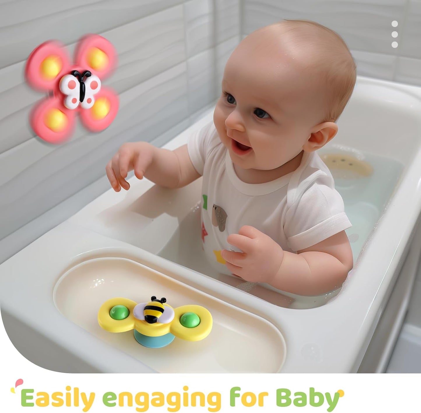 ALASOU_3PCS_Suction_Cup_Spinner_Toys_for_1_2_Year_Old_Boy_Girl_Birthday_Gift|Spinning_Top_Baby_Bath_Toy_for_Kids_Ages_1-3|Sensory_Airplane_Travel_Toy_Easter_Basket_Stuffers_for_Toddlers_Infant