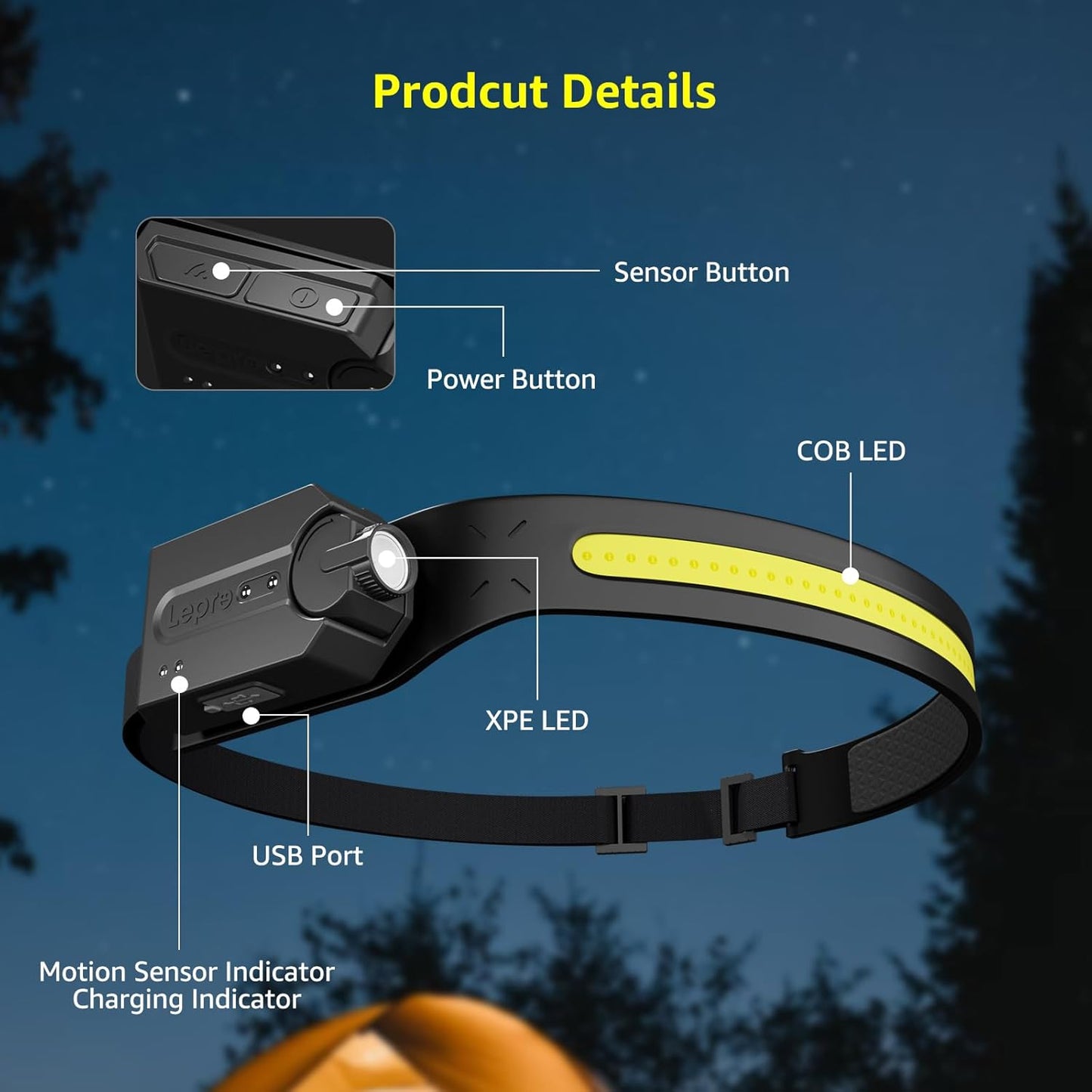Lepro_Headlamp_-_Super_Bright_LED_Head_Lamp_Rechargeable_with_230°Wide_Beam,_Adjustable_Spotlight,_Motion_Sensor,_5_Modes,_Waterproof_Lightweight_Headlight_Flashlight_for_Camping_Running