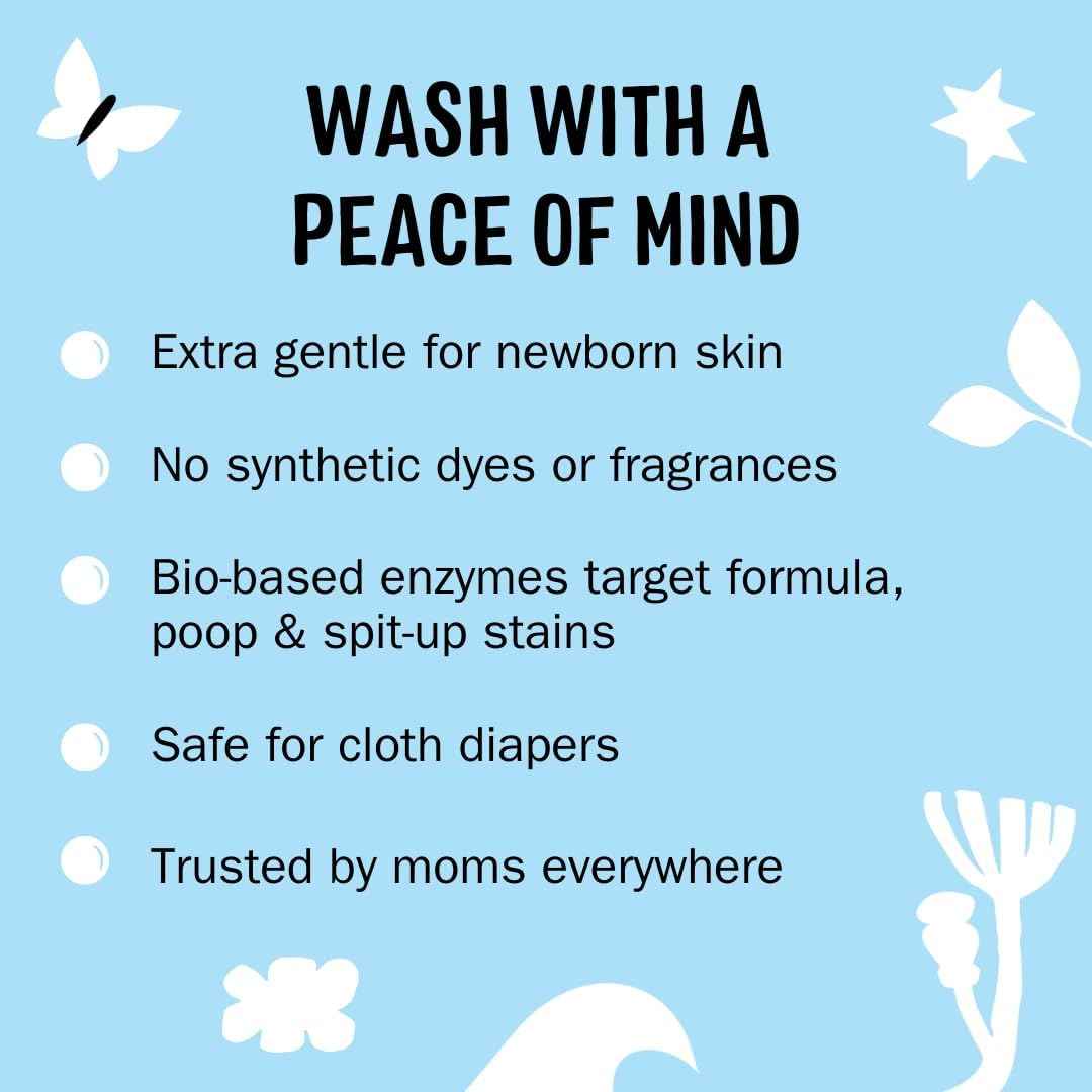 Molly's Suds Baby Liquid Laundry Detergent | Removes Formula, Poop & Spit-Up Stains | Extra Gentle for Infants, Babies, Toddlers