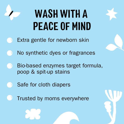 Molly's Suds Baby Liquid Laundry Detergent | Removes Formula, Poop & Spit-Up Stains | Extra Gentle for Infants, Babies, Toddlers