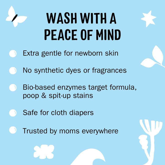 Molly's Suds Baby Liquid Laundry Detergent | Removes Formula, Poop & Spit-Up Stains | Extra Gentle for Infants, Babies, Toddlers