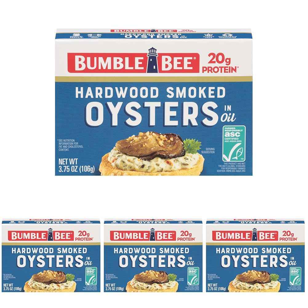 Bumble Bee Premium Select Canned Oysters, Can - Ready to Eat - 14g Protein per Serving - Gluten Free