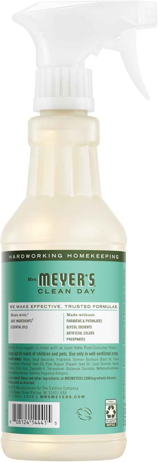 MRS. MEYER'S CLEAN DAY Multi-Surface Everyday Cleaner, Basil Scent, 16 Fl Oz Bottle