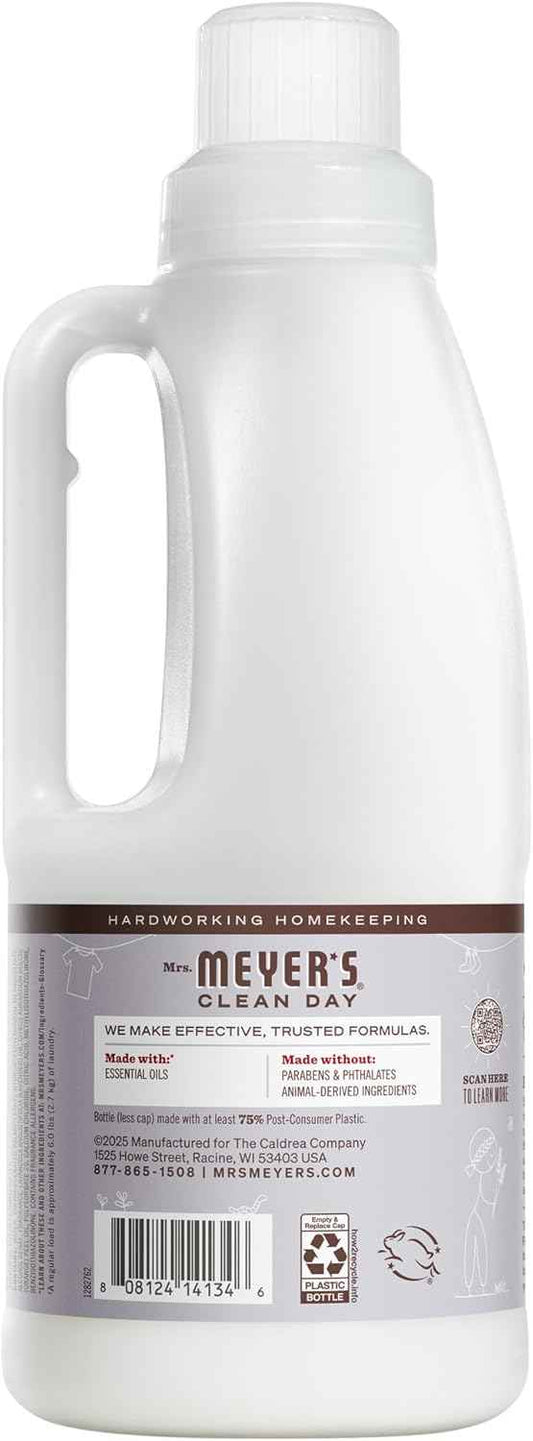 MRS. MEYER'S CLEAN DAY Liquid Fabric Softener, Infused with Essential Oils, Paraben Free