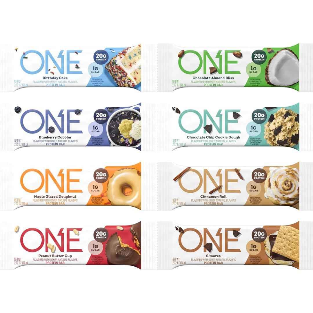 ONE Protein Bars, Gluten Free with 20g Protein and 1g Sugar, Pantry Staples, 2.12 oz