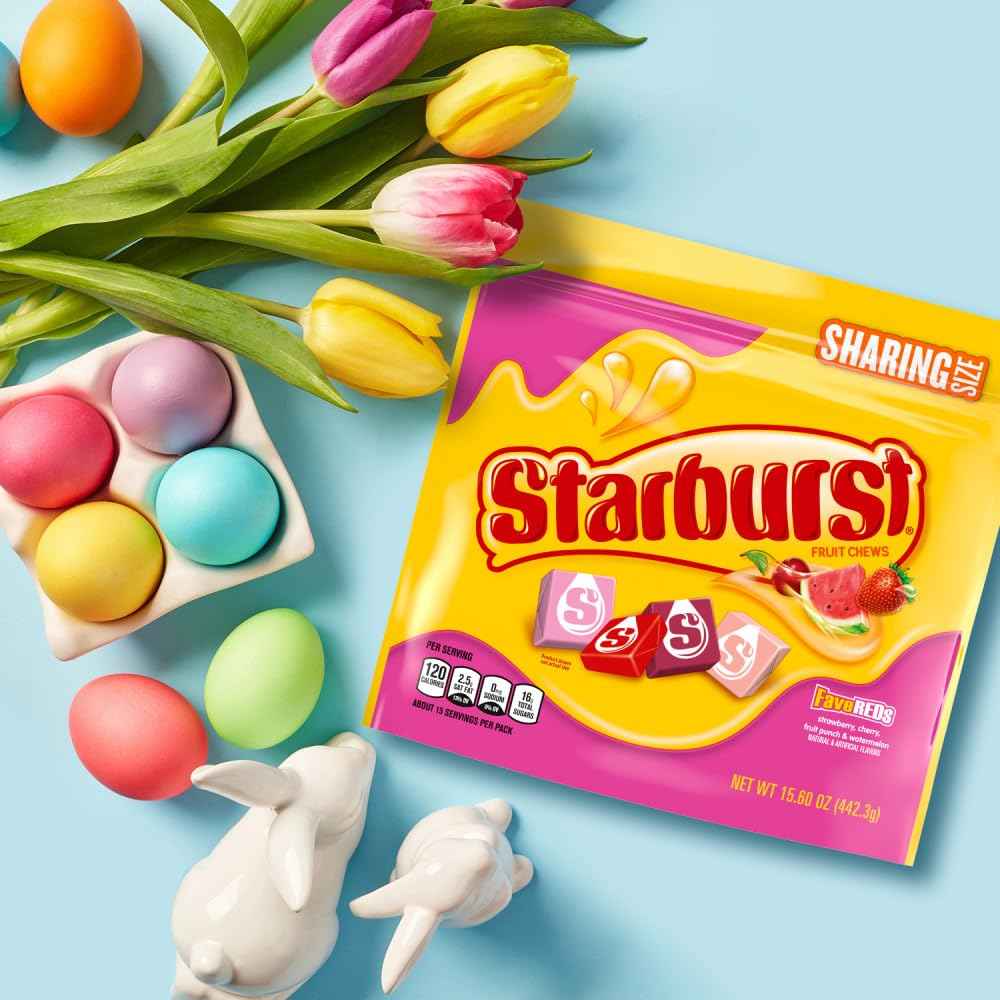 STARBURST FaveREDS Fruit Chews Candy, Chewy Candy, 15.6 oz Sharing Size Bag