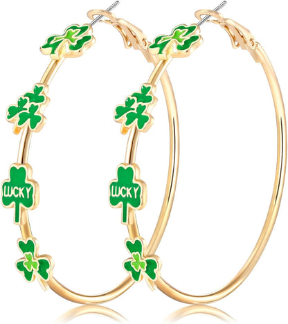 Holiday_Hoop_Earrings_for_Women_Girl_Glitter_Festive_Enamel_Green_Shamrock_Charm_Hoops_for_Mardi_Gras_St._Patrick's_Day_Jewelry_Gifts_for_Party_Carnival